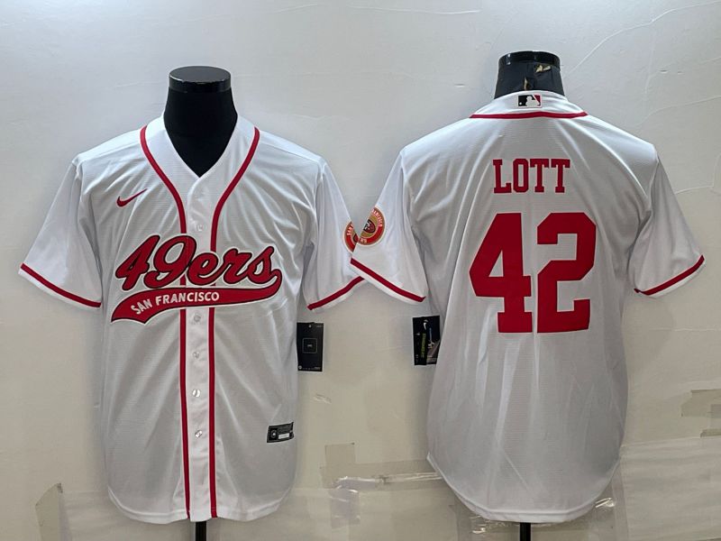 Men San Francisco 49ers #42 Lott White 2022 Nike Co branded NFL Jersey